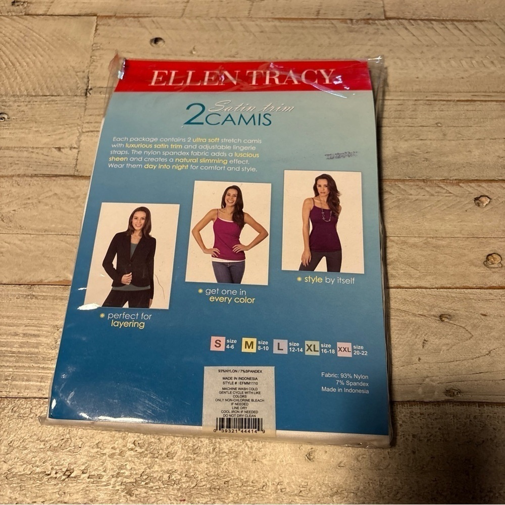 Ellen Tracey 2 Satin Trim Camis Women’s Sz XXL 20-22 Ultra Soft Natural Slimming - Picture 8 of 12